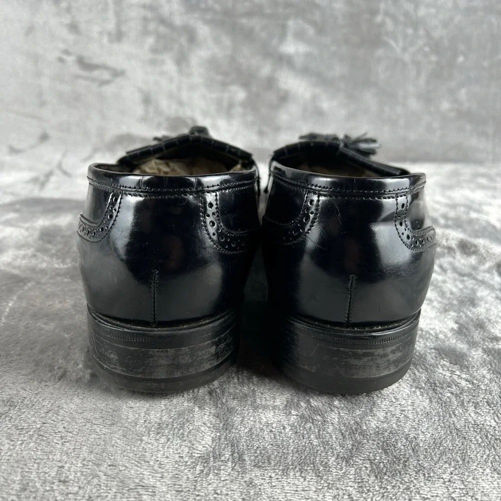 Florsheim Lexington Wingtip Tassel Loafers Men 9 Wide Black Classic Dress Shoes